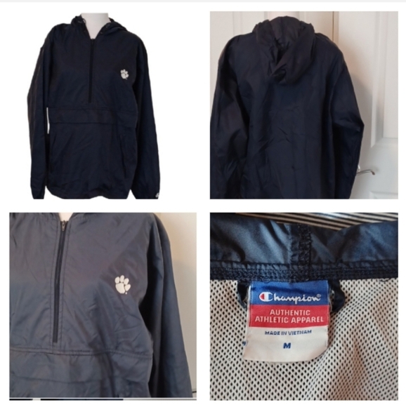 🌺Black Pullover Windbreaker with Paw Print🎉 - Picture 1 of 11